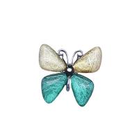 Resin Brooch, Zinc Alloy, with Resin, Butterfly, handmade, drawbench 