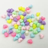 Solide Acryl Perlen, Herz, DIY, gemischte Farben, 10x10mm, ca. 100PCs/Tasche, verkauft von Tasche