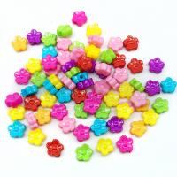 Solid Color Acrylic Beads, Flower, DIY, mixed colors, 8mm, Approx 
