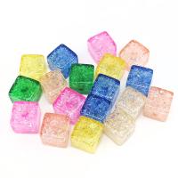 Crackle Acrylic Beads, Square, DIY & ice flake Approx 
