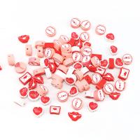 Perles bijoux Fimo , argile de polymère, DIY, couleurs mélangées, 10mm, Environ Vendu par sac
