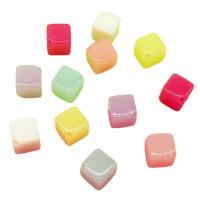 Candy Style Acrylic Beads, Square, DIY 10mm, Approx 