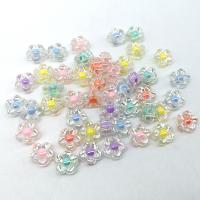collier en perle acrylique , fleur, DIY, couleurs mélangées Environ Vendu par sac