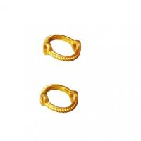 Zinc Alloy Frame Beads, gold color plated, DIY 