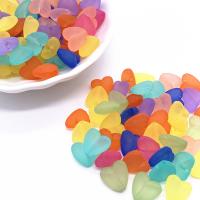 Perles acryliques dépolies, Acrylique, coeur, DIY & givré, plus de couleurs à choisir, 12mm, Environ Vendu par sac