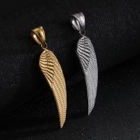 Stainless Steel Wing Shape Pendant, 316L Stainless Steel, Vacuum Ion Plating, fashion jewelry & Unisex 