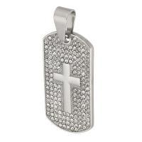 Stainless Steel Pendants, 316 Stainless Steel, polished, fashion jewelry & with cross pattern & DIY & for woman, original color Approx 6mm 