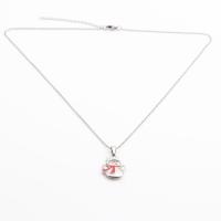 Christmas Jewelry Necklace, 304 Stainless Steel, with 2 extender chain & for woman & enamel, original color .7 Inch 
