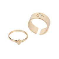 Couple Finger Rings, Brass, plated, 2 pieces & adjustable & for couple & hollow 