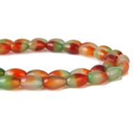 Natürliche Malachit Achat Perlen, oval, DIY & verschiedene Größen vorhanden, gemischte Farben, verkauft von Strang