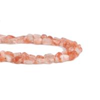 Солнечный камень, санстоун, DIY, розовый длина:Приблизительно 40 см, Приблизительно 55ПК/Strand, продается Strand