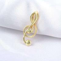 Brass Pendant Findings, Music Note, real gold plated, DIY, 5-20mm, Approx 