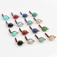 Resin Earring Drop Component, with Zinc Alloy, Oval, plated, DIY Approx 