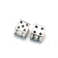 Zinc Alloy Large Hole Beads, Dice, antique silver color plated, DIY 
