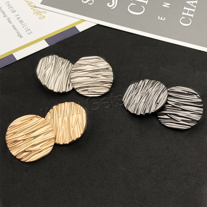 Zinc Alloy Shank Button, Round, plated, DIY & different size for choice, more colors for choice, Sold By PC