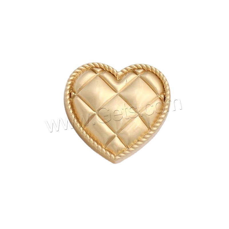 Zinc Alloy Shank Button, Heart, plated, DIY & different size for choice, more colors for choice, Sold By PC