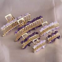 Hair Claw Clips, Zinc Alloy, with Natural Stone, handmade  & for woman 