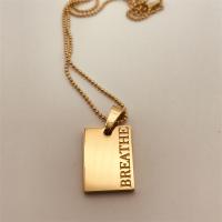 Titanium Steel Jewelry Necklace, Vacuum Ion Plating, Unisex gold cm 