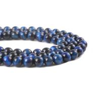 Tiger Eye Beads, Round, DIY blue 