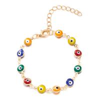 Evil Eye Bracelet Bijoux, alliage de zinc, avec 1.97inch chaînes de rallonge, Placage, Réglable & bijoux de mode & pour femme, plus de couleurs à choisir Environ 8.26 pouce, Vendu par PC