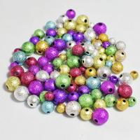 Painted Acrylic Beads, Round, stoving varnish, DIY mixed colors 