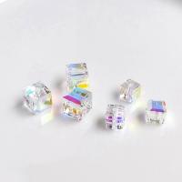Abalorios de cristal cuadrado, Cristal austriario, Bricolaje & diverso tamaño para la opción, Blanco, Vendido por UD