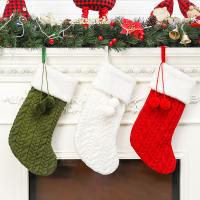 Christmas Stocking and Holder for your Mantel, Non-woven Fabrics, with Velveteen, Christmas Sock, Christmas Design 