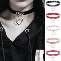 Collar Necklace, PU Leather, with Zinc Alloy, polished, fashion jewelry & Unisex cm 