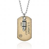 Titanium Steel Sweater Necklace, Vacuum Ion Plating, with letter pattern & for man Approx 23.62 Inch 