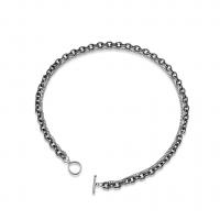 Titanium Steel Necklace, polished & for man & multi-strand, original color 