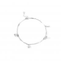 Cubic Zirconia Micro Pave Sterling Silver Bracelet, 925 Sterling Silver, platinum color plated, micro pave cubic zirconia & for woman Approx 7.87 Inch 