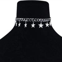 Aleación de aluminio collar, Estrella, chapado, Joyería & para mujer, más colores para la opción, 450mm, Vendido por UD