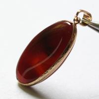Agate Brass Pendants, with Brass, Oval, gold color plated, Unisex & 1/1 loop 