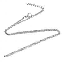 Fashion Stainless Steel Necklace Chain, 304 Stainless Steel, with 1.97inch extender chain, Vacuum Ion Plating, fashion jewelry & for woman 1.5mm 