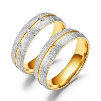 Couple Finger Rings, 304 Stainless Steel, 18K gold plated, fashion jewelry & Unisex  golden 