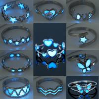 Luminated Finger Ring, 304 Stainless Steel, with Resin, fashion jewelry & Unisex US Ring 