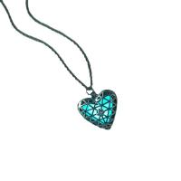 Luminated Necklace, Zinc Alloy, Heart, platinum color plated, fashion jewelry & for woman, platinum color cm 