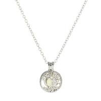 Luminated Necklace, Zinc Alloy, with Night-Light Stone, with 5cm extender chain, Tree, platinum color plated, fashion jewelry & adjustable & for woman cm 