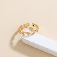 Luminated Finger Ring, Brass, Heart, KC gold color plated, fashion jewelry & for woman & hollow, golden, Inner Approx 17mm 