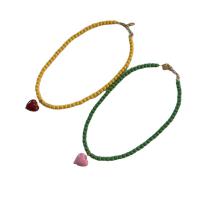 Collier acrylique, coeur, bijoux de mode & pour femme, plus de couleurs à choisir Environ 16 pouce, Vendu par PC