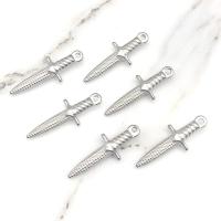 Stainless Steel Pendants, 304 Stainless Steel, Dagger, polished, DIY, original color 