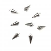 Stainless Steel Pendants, 304 Stainless Steel, Conical, polished, DIY original color 