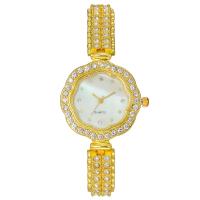 Women Wrist Watch, Zinc Alloy, with Glass, Chinese movement, Flower, plated, waterproofless & for woman & with rhinestone 