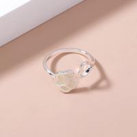 Luminated Finger Ring, Brass, Claw, platinum color plated, fashion jewelry & adjustable & for woman Inner Approx 17mm, US Ring 