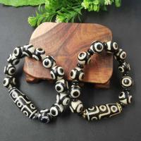 Tibetan Agate Bracelets, handmade, elastic & Unisex white and black 