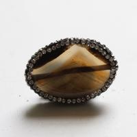 Rhinestone Agate Beads, with Rhinestone Clay Pave, DIY 