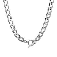 Titanium Steel Jewelry Necklace, Vacuum Ion Plating, Unisex original color 