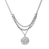 Titanium Steel Jewelry Necklace, Vacuum Ion Plating, Unisex original color 