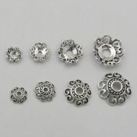 Бисер крышка из стерлингового серебра , Серебро 925 пробы, Форма цветка, DIY & имитация Таиланд серебряные & разный размер для выбора, серебряный, продается PC