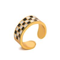Zinc Alloy Cuff Finger Ring, plated, fashion jewelry & for woman & enamel 17mm 